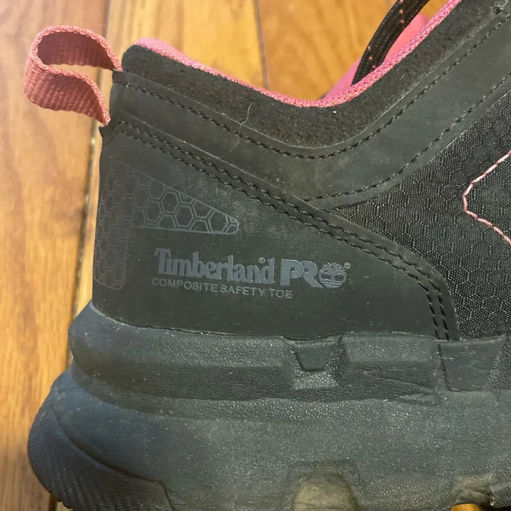 Women's Timberland PRO Powertrain EV Pink‎ Black Composite Toe Size 11W 11 Wide